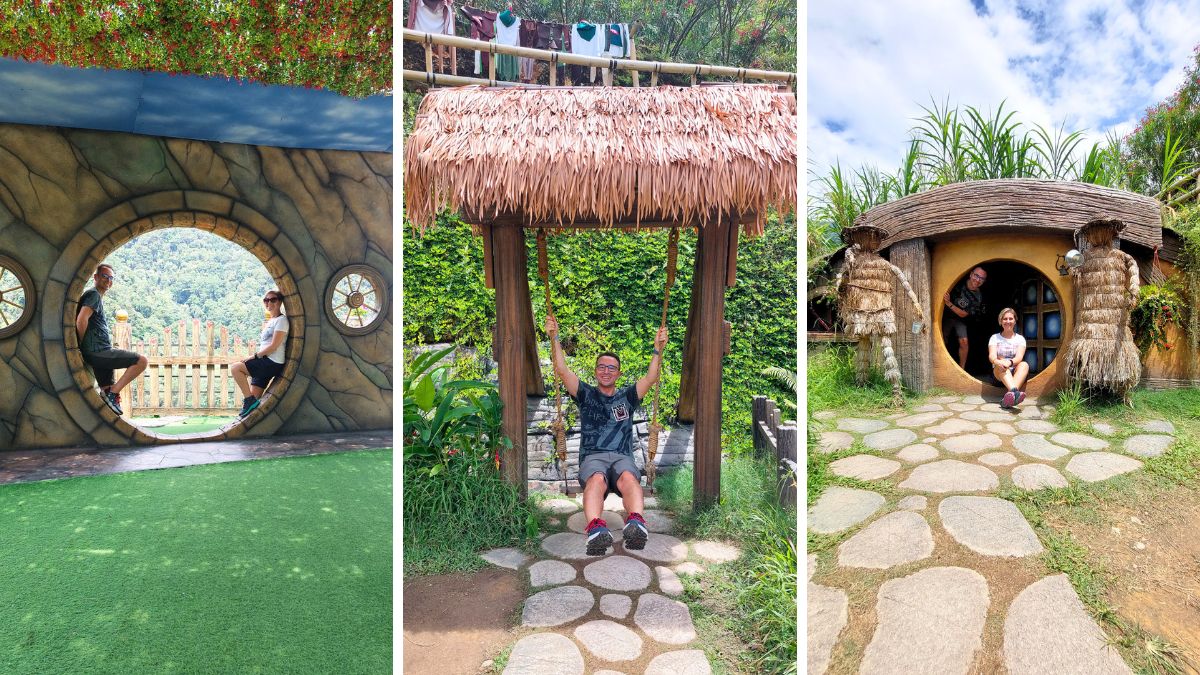 Le ricostruzioni di hobbitoon village in malesia sono minuziose: un pozzo, una cascata, una nave e barili, che migliorano ulteriormente l'atmosfera magica. Ogni dettaglio è pensato per evocare qualcosa che già conosci, che hai già visto in tv o al cinema.