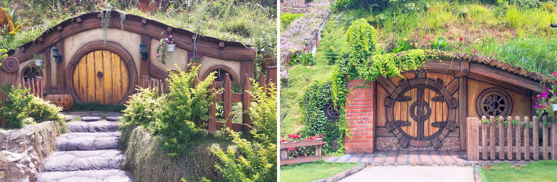 Quando entri nel villaggio di Hobbitoon in Malesia verrai accolto da una serie di pittoreschi cottage, ognuno decorato con porte rotonde e dettagli stravaganti. Queste affascinanti dimore, che ricordano quelle abitate dagli Hobbit, creano un'esperienza coinvolgente che diverte i visitatori di tutte le età, soprattutto se sei fan delle due trilogie e del mondo immaginifico di Tolkien.