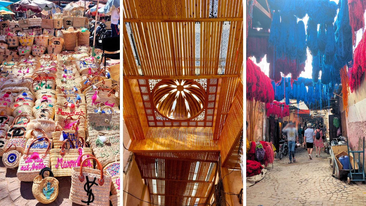 Lo shopping nei souk fa parte dell’esperienza di viaggio a Marrakech tanto quanto la visita della città stessa.
Comprare qualcosa nella Medina non significa soltanto portarsi a casa un souvenir, ma entrare in un modo di vivere il commercio molto diverso dal nostro. La contrattazione, ad esempio, è una pratica assolutamente normale e prevista. I prezzi iniziali sono spesso volutamente alti proprio perché ci si aspetta che il cliente contratti.
Secondo noi è importante viverla con lo spirito giusto. Più come una forma di interazione sociale che come una battaglia per ottenere il prezzo più basso possibile. Daniele col tempo e per il lavoro che fa ormai è diventato un drago nelle contrattazioni, anche se a volte esagera con i ribassi. (è anche vero che non abbiamo idea di quanto ci guadagnino sopra ogni oggetto). Io sinceramente preferisco rimanere in disparte perché le contrattazioni mi mettono a disagio.
